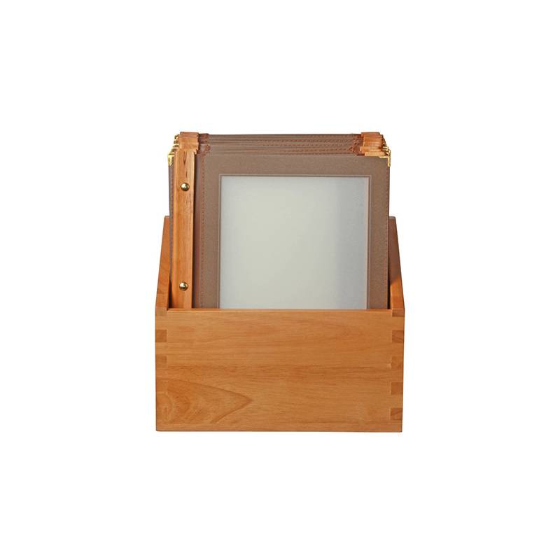 Securit Speisekarten-Mappe WOOD, DIN A4, 20er Box, braun (70020158)