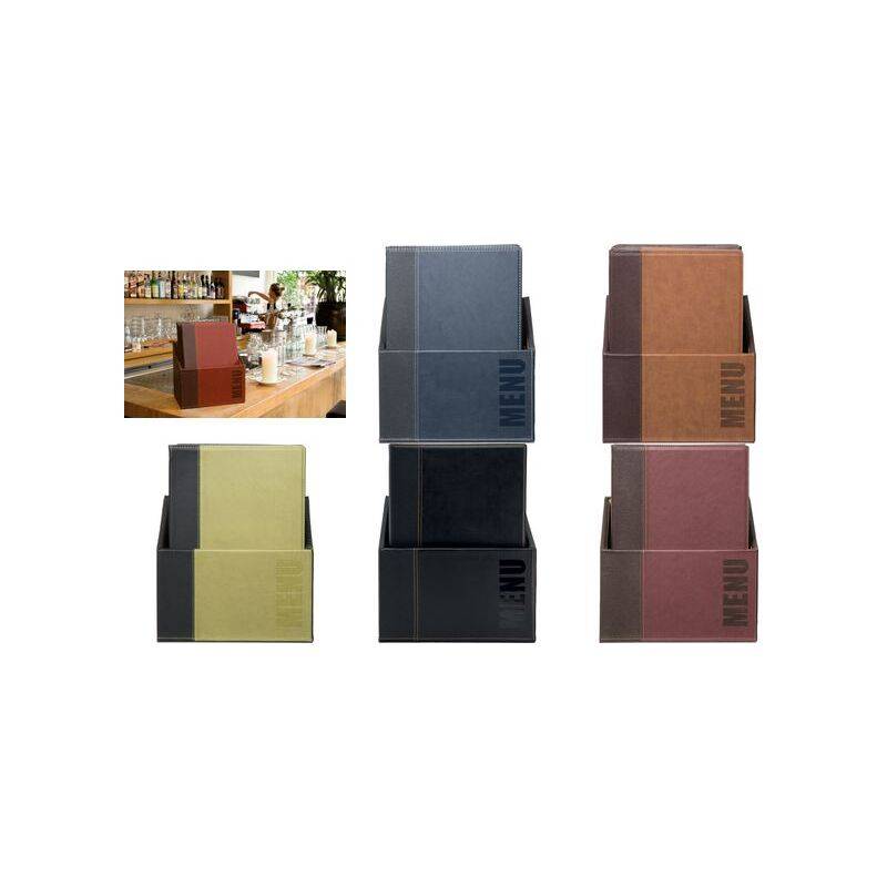 Securit Speisekarten-Mappe TRENDY, A4, 20er Box, blau (70020370)-0