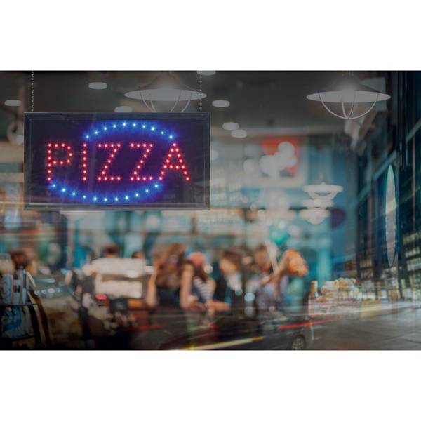 Securit LED-Reklametafel "PIZZA", 2 aufleuchtende Farben (70020408)