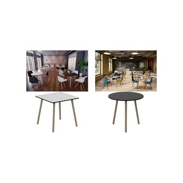 PAPERFLOW Bistrotisch PALOMBA, (B)800 x (T)800 mm, schwarz (74600594)
