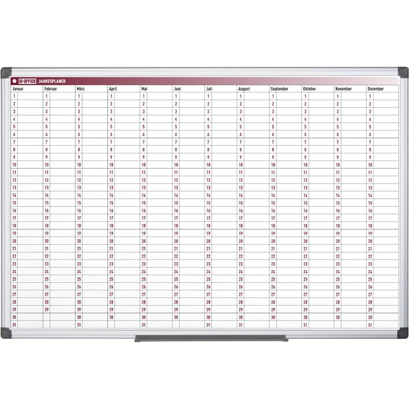 Bi-Office Planungstafel "Jahresplaner", 900 x 600 mm (70030158)-0