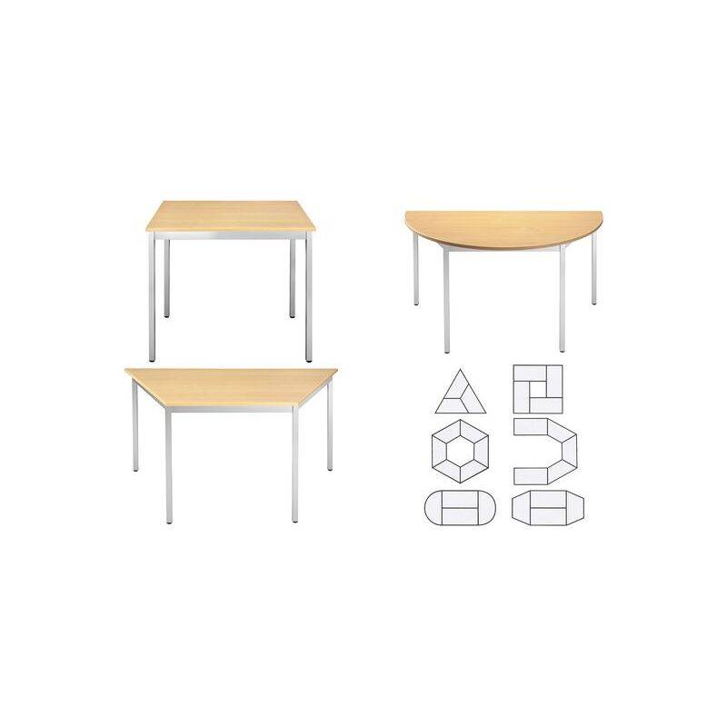 SODEMATUB Universaltisch 76RHA, 700 x 600, buche/alu (71220004)-0