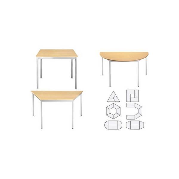 SODEMATUB Universaltisch 76RHA, 700 x 600, buche/alu (71220004)