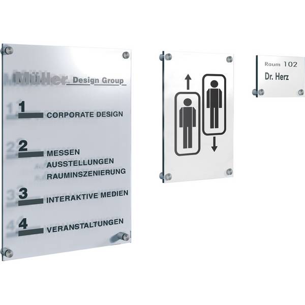 kerkmann Türschild Sign, DIN A6, Acrylglas, transparent