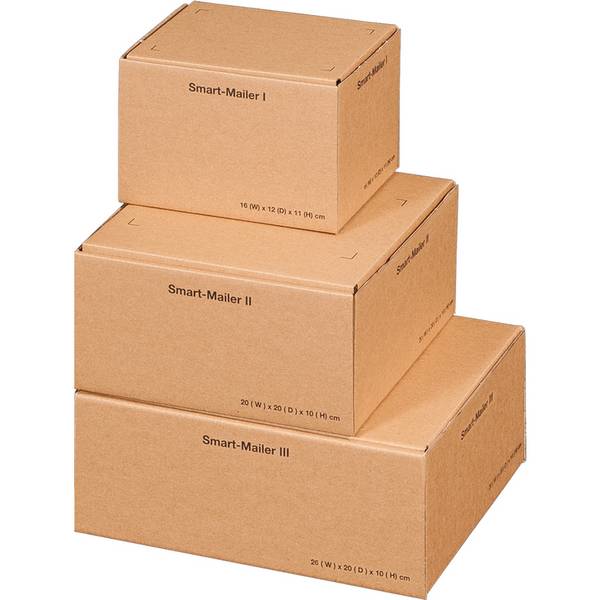 smartboxpro Paket-Versandkarton "Smart Mailer", klein, braun