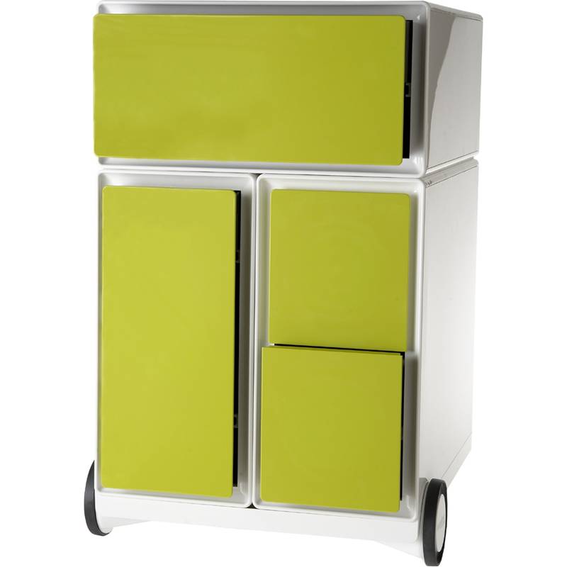 PAPERFLOW Rollcontainer "easyBox", 1 Schub, weiß / grün-0