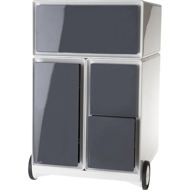 PAPERFLOW Rollcontainer easyBox, 1 Schub, weiß / anthrazit-0
