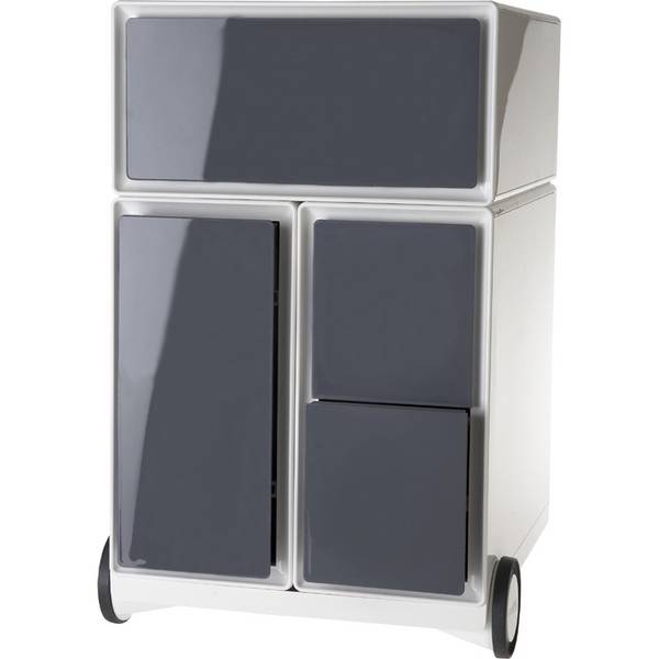 PAPERFLOW Rollcontainer easyBox, 1 Schub, weiß / anthrazit