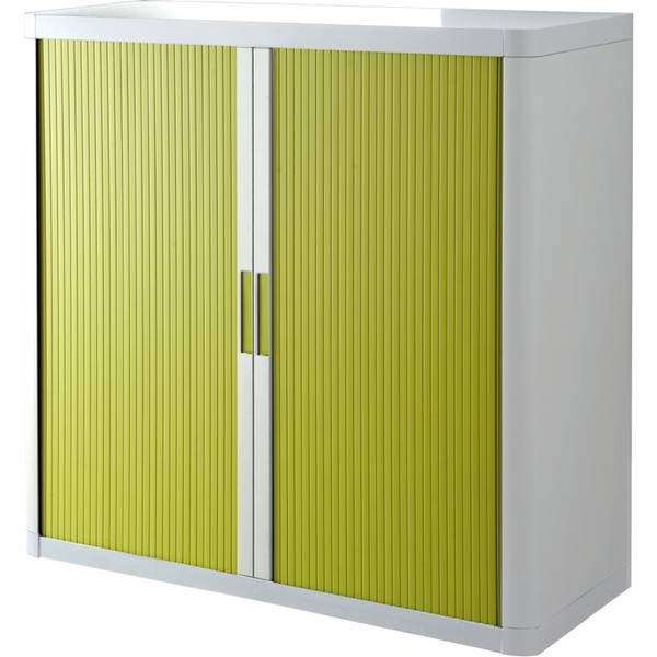 PAPERFLOW Rollladenschrank easyOffice, 2 Böden, weiß / grün (74600347)