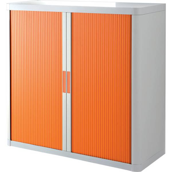 PAPERFLOW Rollladenschrank easyOffice, 2 Böden, weiß/ orange (74600346)