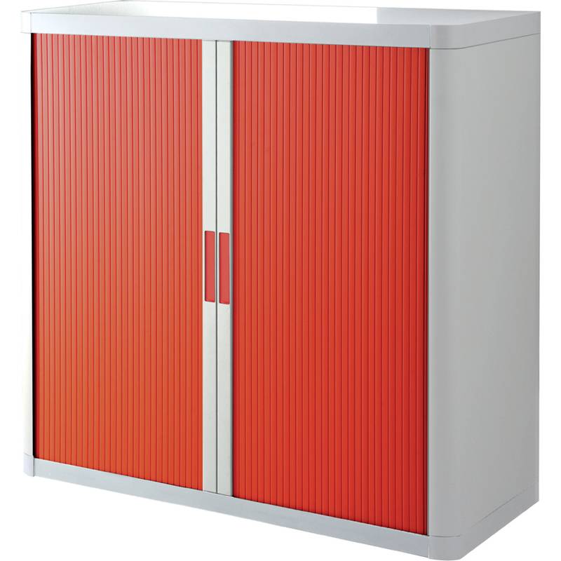 PAPERFLOW Rollladenschrank easyOffice, 2 Böden, weiß / rot (74600348)-0