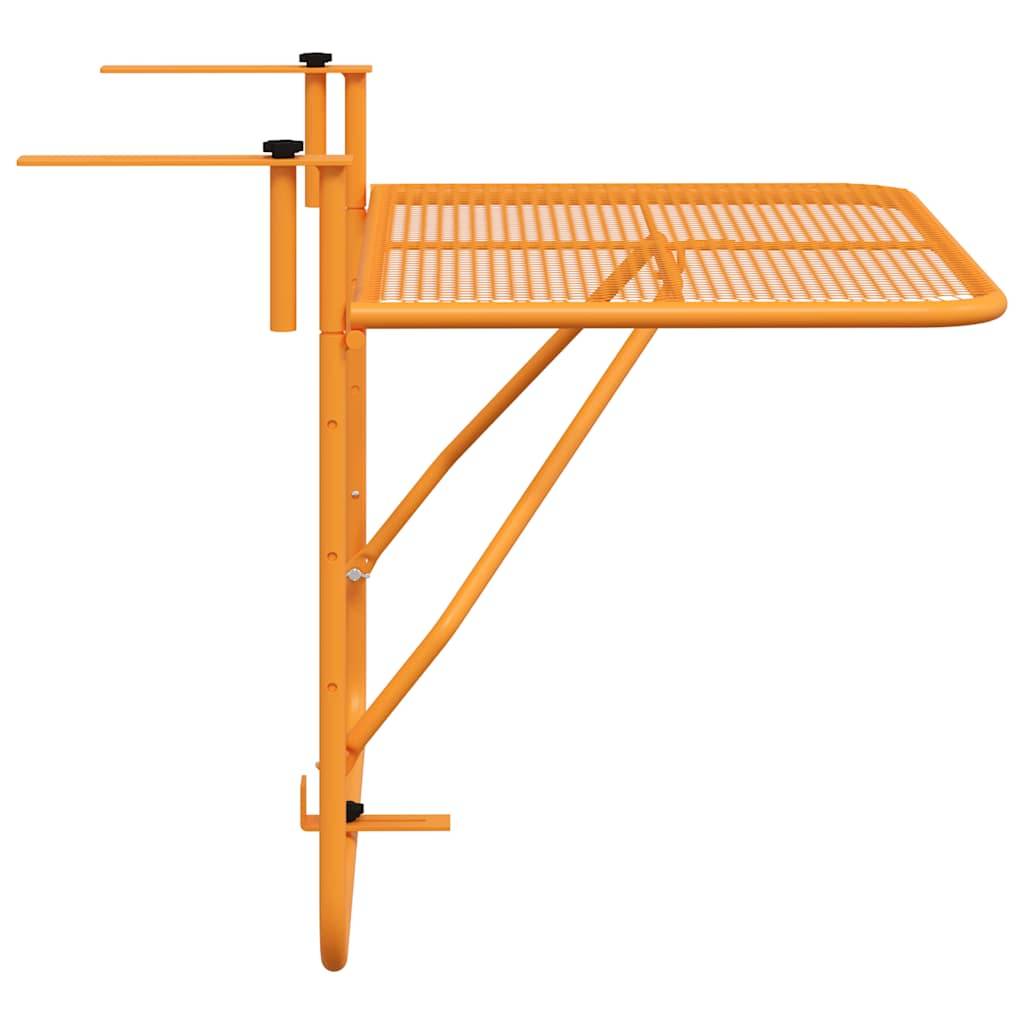 vidaXL Balkontisch Schwarz 60x40 cm Stahl-4