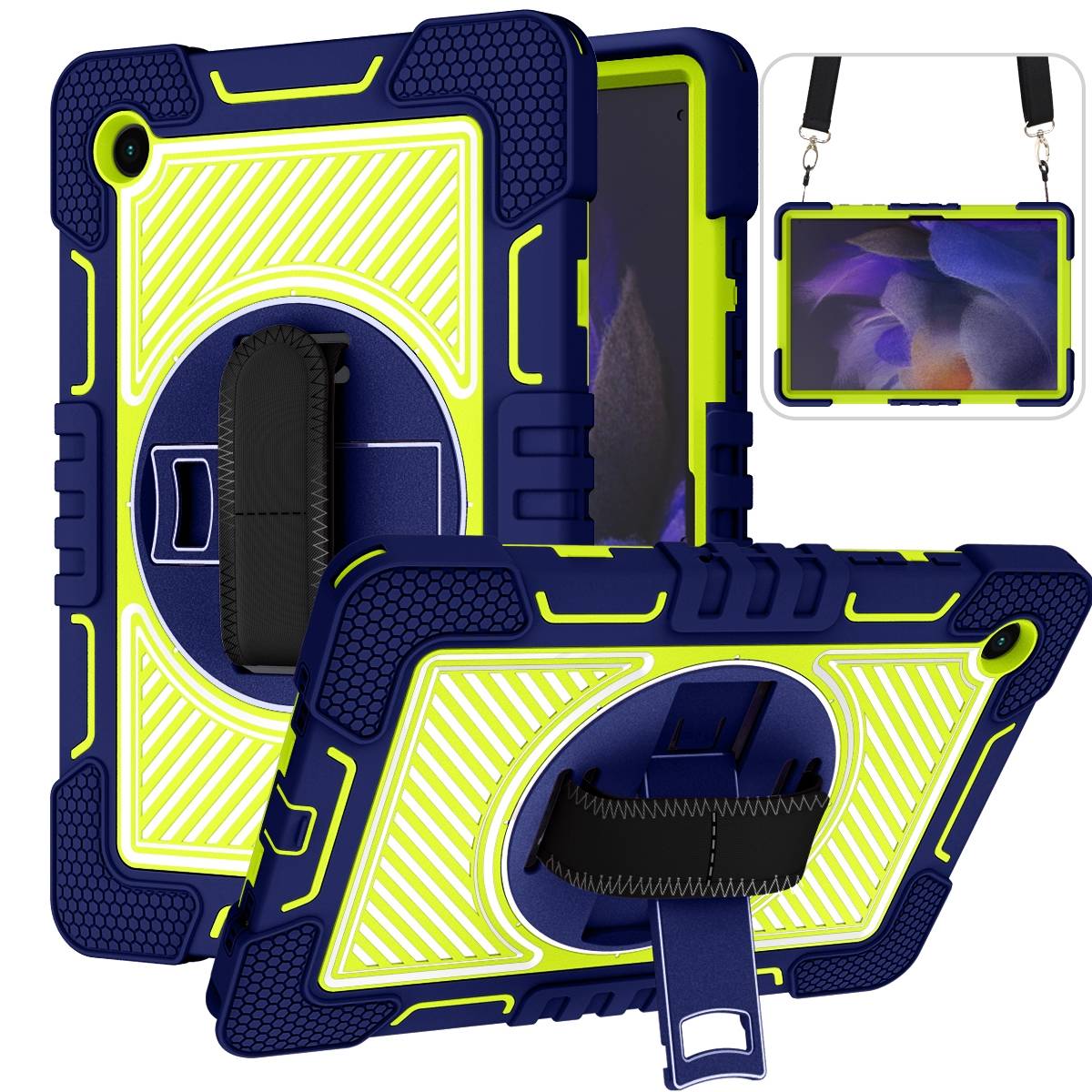 Tablet Hülle für Samsung Galaxy Tab A8 2021 X205 X200 360 Grad Grün Tasche TPU-0