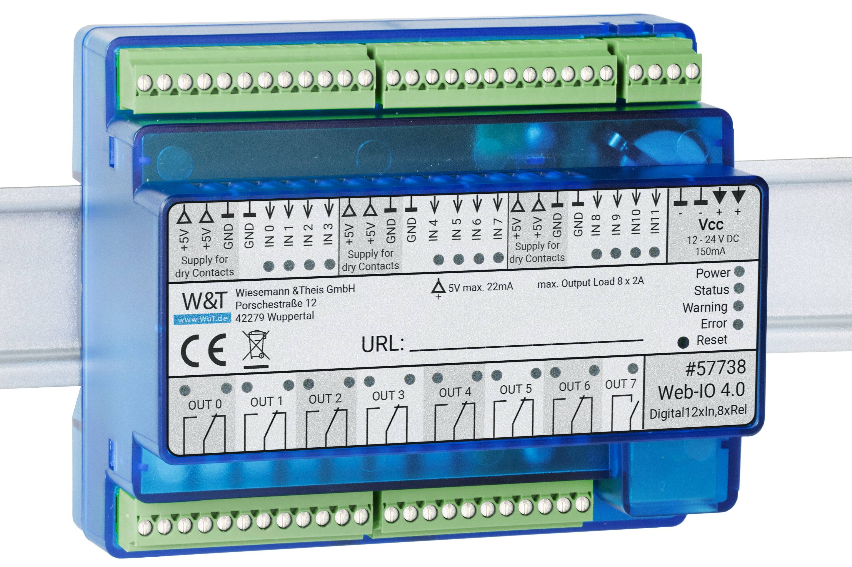 W&T Web-IO 4.0 Digital, 12xIn, 8xRelais Out-0