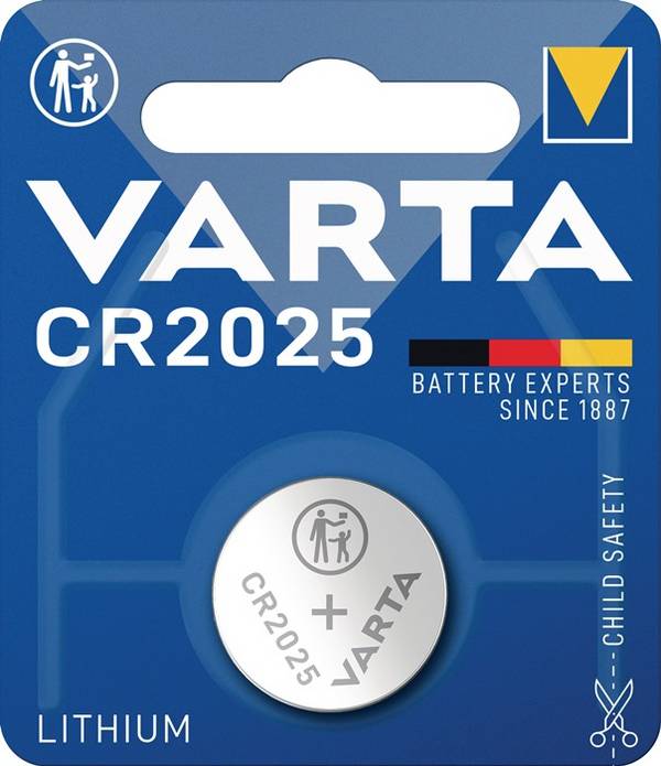 Knopfzelle Electronics 3 V 157 mAh CR2025 20x2,5mm VARTA