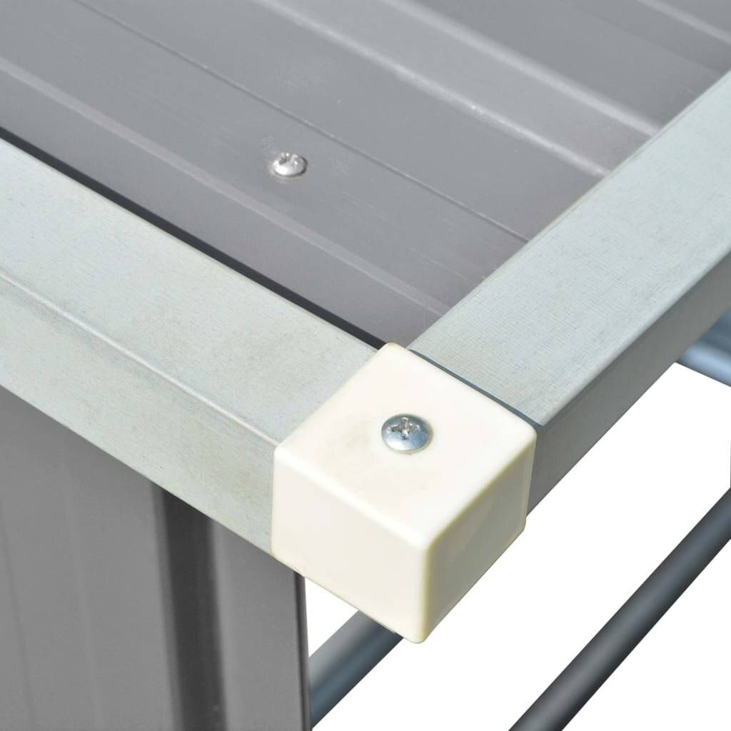 vidaXL Brennholzlager Verzinkter Stahl 163 x 83 x 154 cm Grau-5