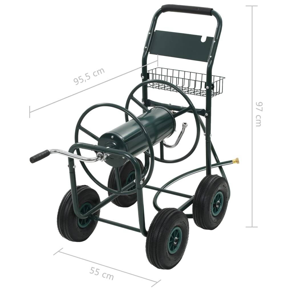 Symbolbild für vidaXL Gartenschlauchwagen mit 1/2" Schlauchanschluss 75 m Stahl