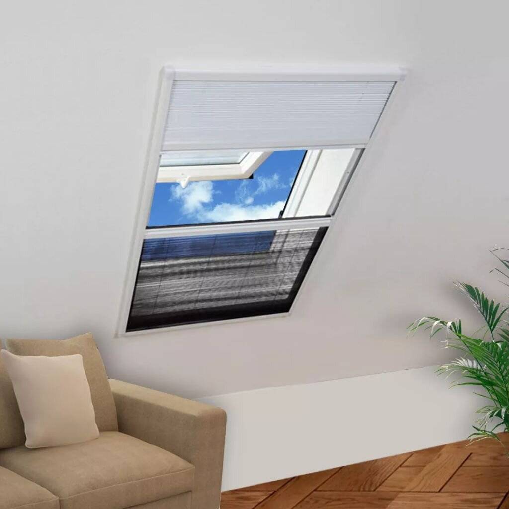 Insektenschutz-Plissee für Fenster Jalousie Aluminium 60x80 cm-6