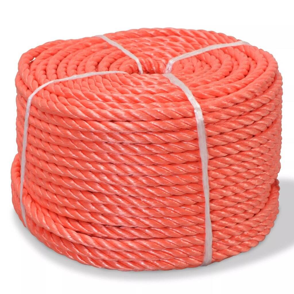 vidaXL Polypropylenseil 10 mm 100 m Orange-2