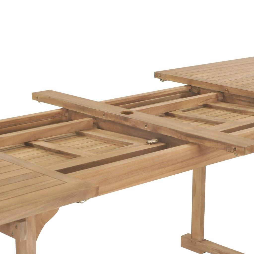 vidaXL Garten-Ausziehtisch 180-280x100x75 cm Massivholz Teak-6