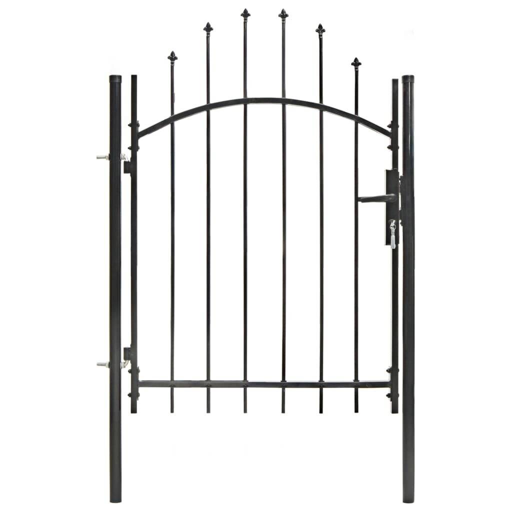 vidaXL Gartentor Woerden Stahl 1x1 m Schwarz-5