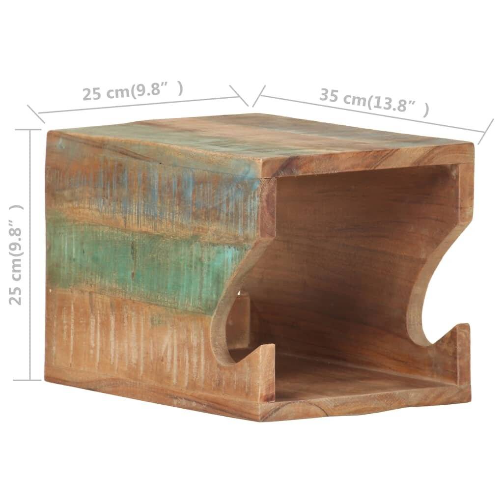 Symbolbild für vidaXL Wand Fahrradträger 35x25x25 cm Recyceltes Massivholz
