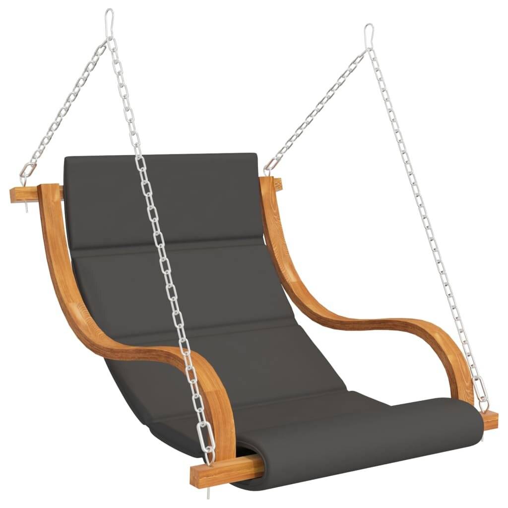 Hängelstuhl mit Kissen Fichte Massivholz mit Teak-Finish-1