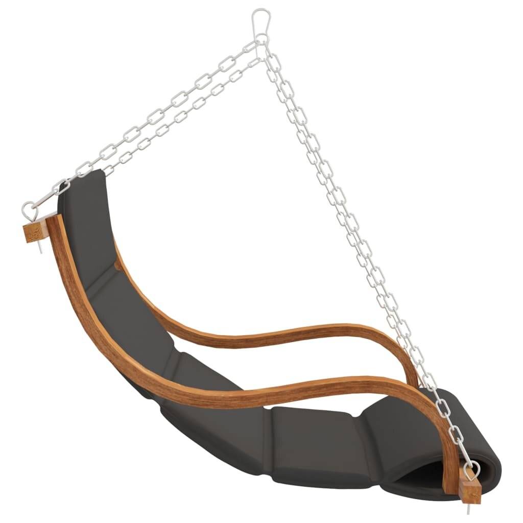Hängelstuhl mit Kissen Fichte Massivholz mit Teak-Finish-3