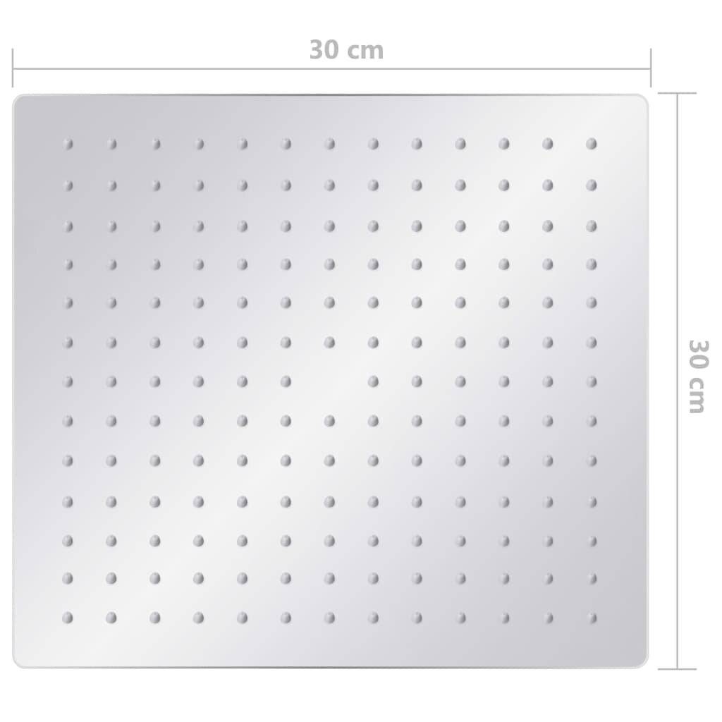vidaXL Regenbrause Edelstahl 304 30x30 cm Quadrat-6
