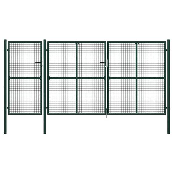 Gartentor Stahl 400 x 200 cm Grün