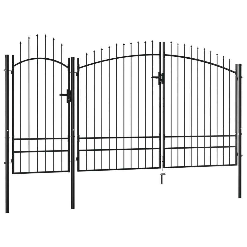 vidaXL Gartentor Woerden Stahl 1,95 x 4 m Schwarz-1