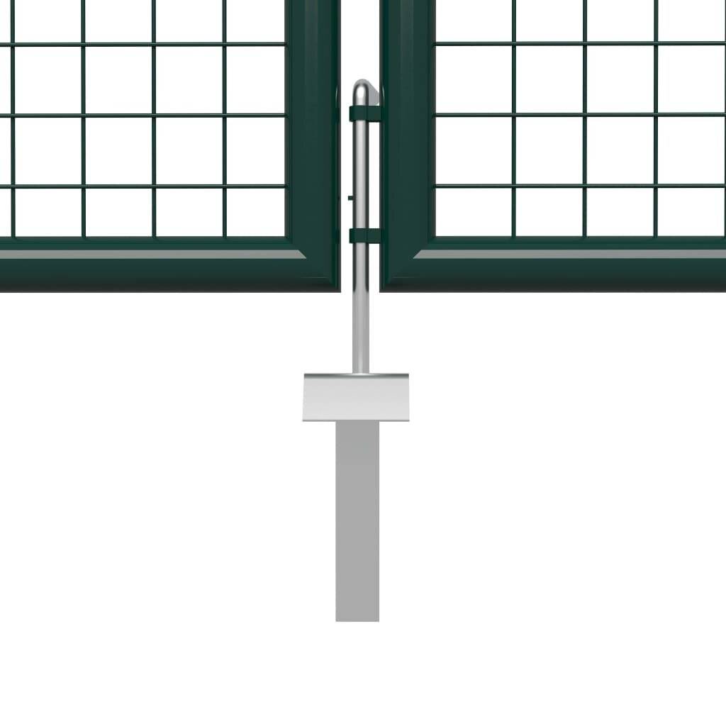 Gartentor Stahl 400 x 200 cm Grün-3