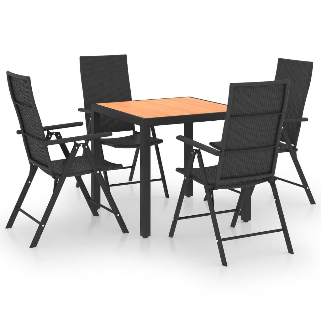 5-tlg. Garten-Essgruppe Schwarz und Braun-0