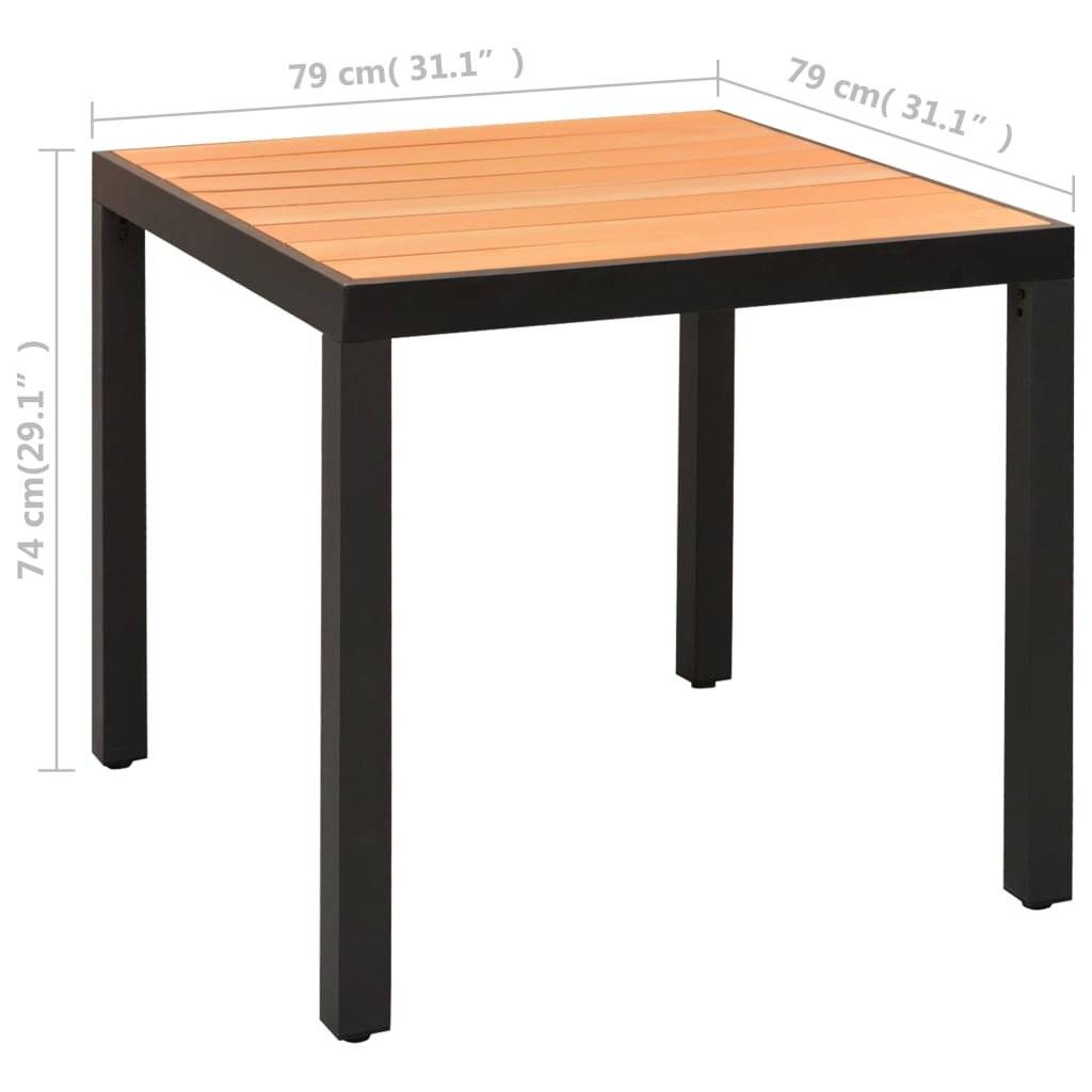 Symbolbild für 5-tlg. Garten-Essgruppe Schwarz und Braun