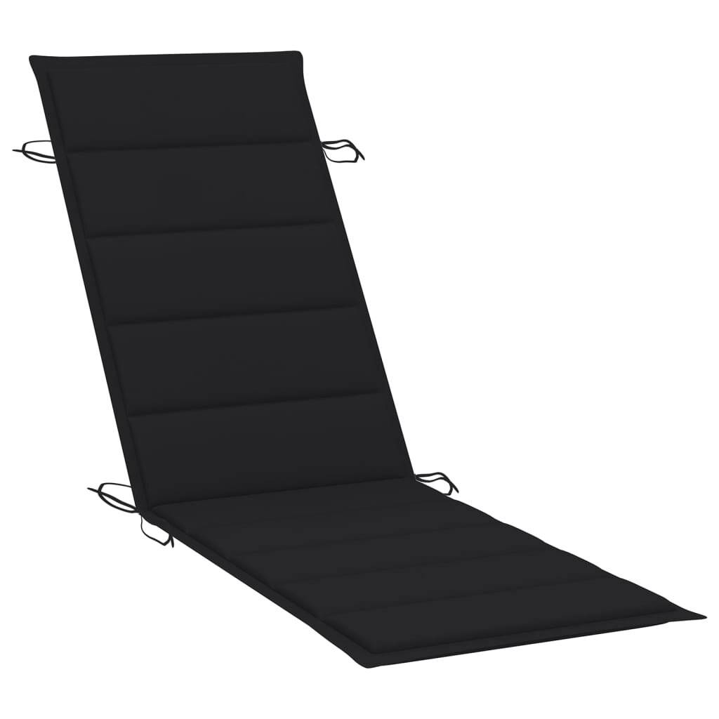 Symbolbild für vidaXL Sonnenliege mit Auflage Grau Massivholz Akazie