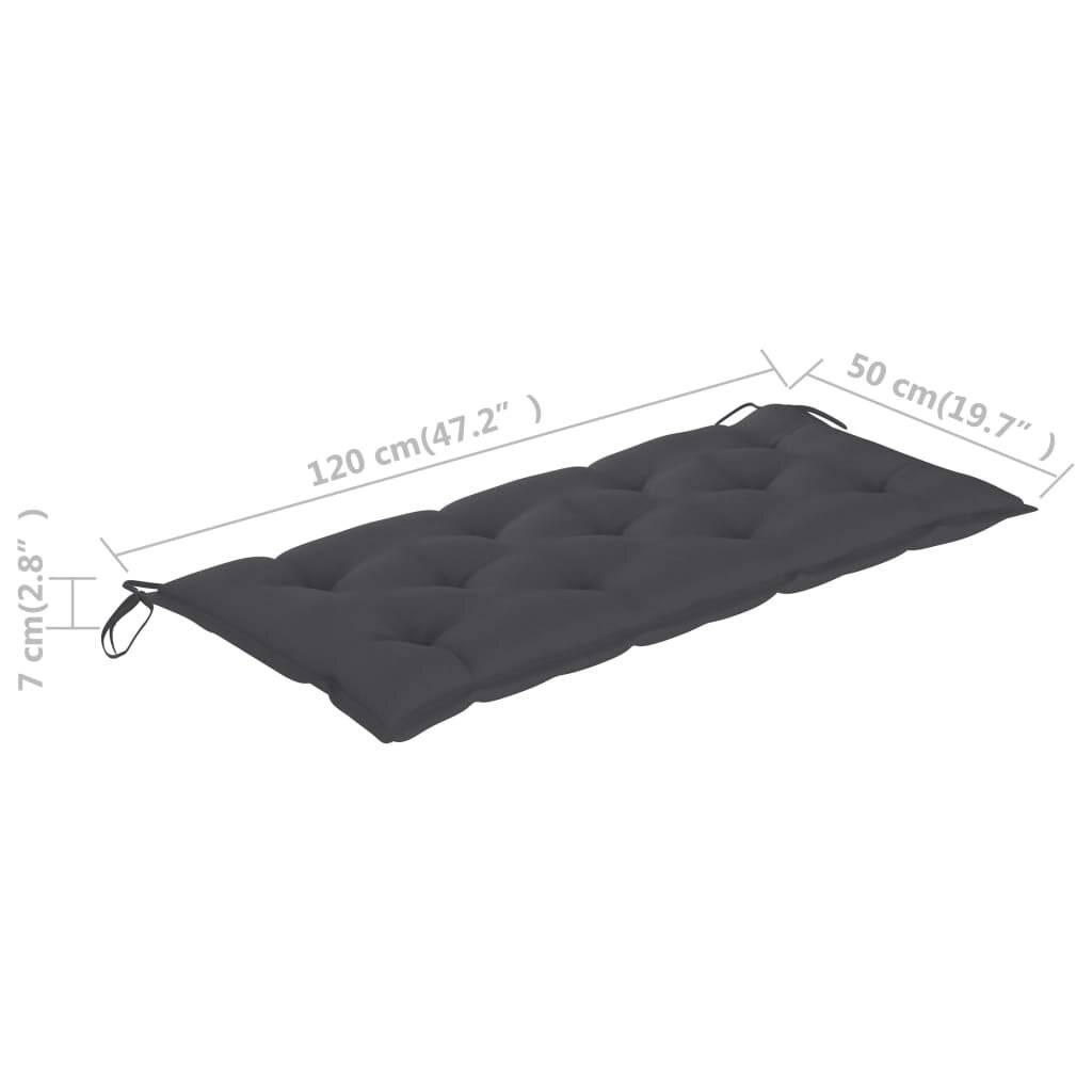 Symbolbild für Gartenbank mit Auflage 120 cm Massivholz Akazie