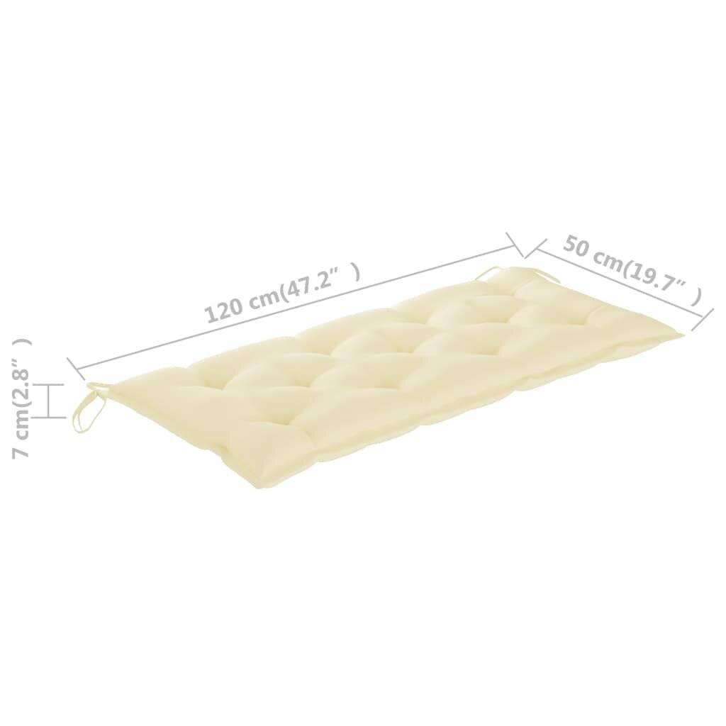 Symbolbild für Gartenbank mit Auflage 120 cm Massivholz Akazie