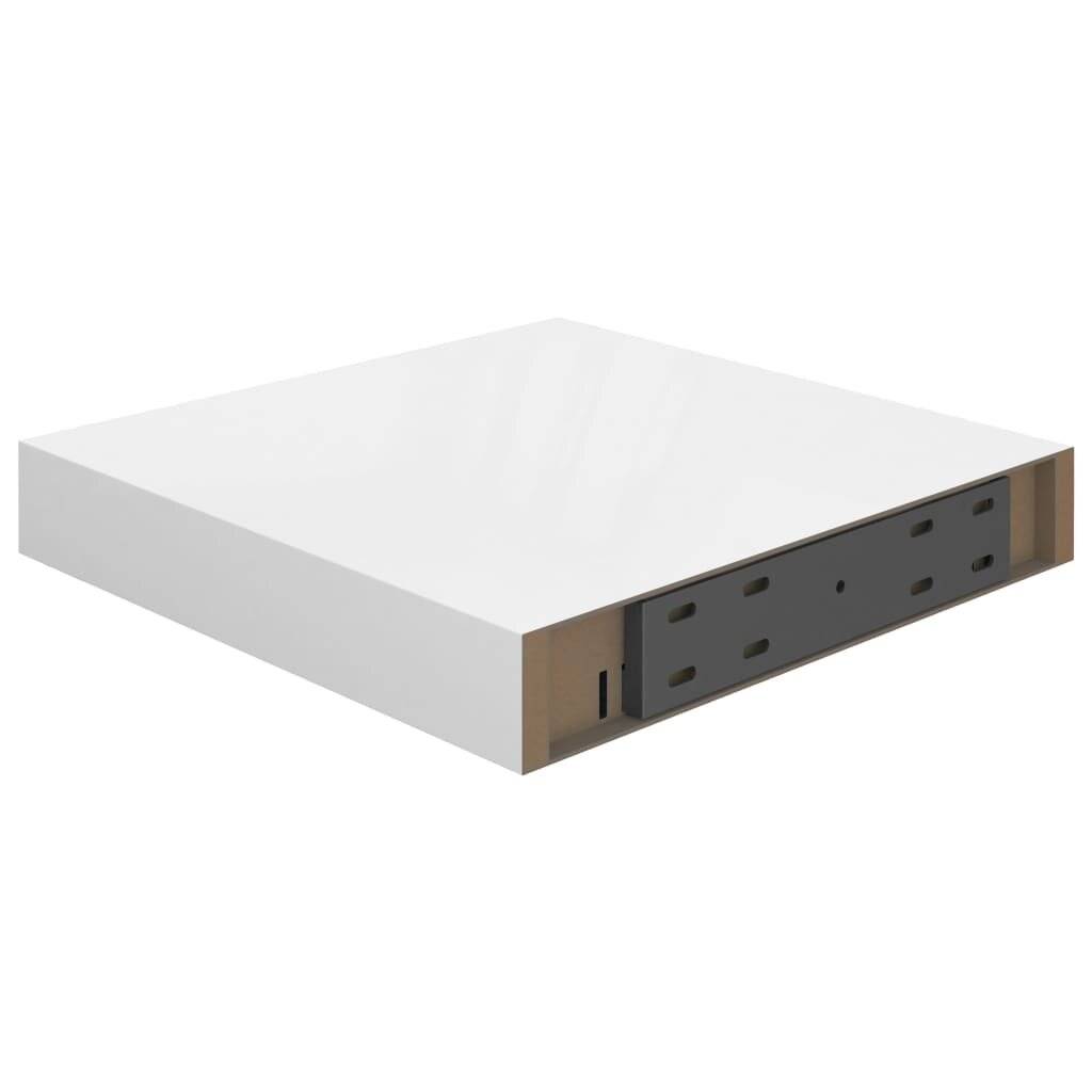 Schwebende Wandregale 2 Stk. Hochglanz-Weiß 23x23,5x3,8cm MDF-6