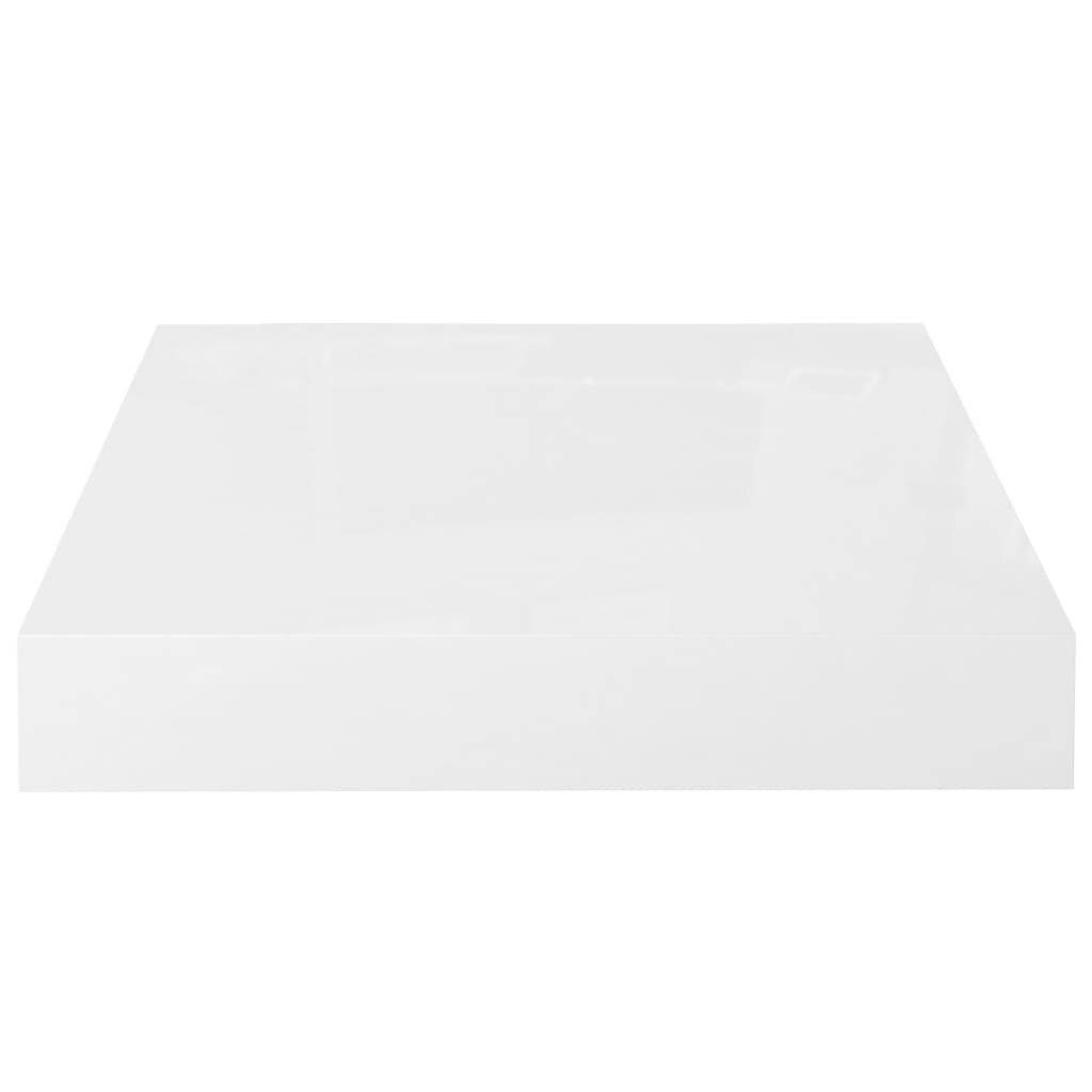 Schwebende Wandregale 2 Stk. Hochglanz-Weiß 23x23,5x3,8cm MDF-4