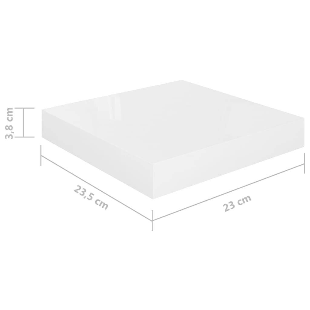 Symbolbild für Schwebende Wandregale 2 Stk. Hochglanz-Weiß 23x23,5x3,8cm MDF