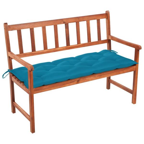 Gartenbank mit Auflage 120 cm Massivholz Akazie