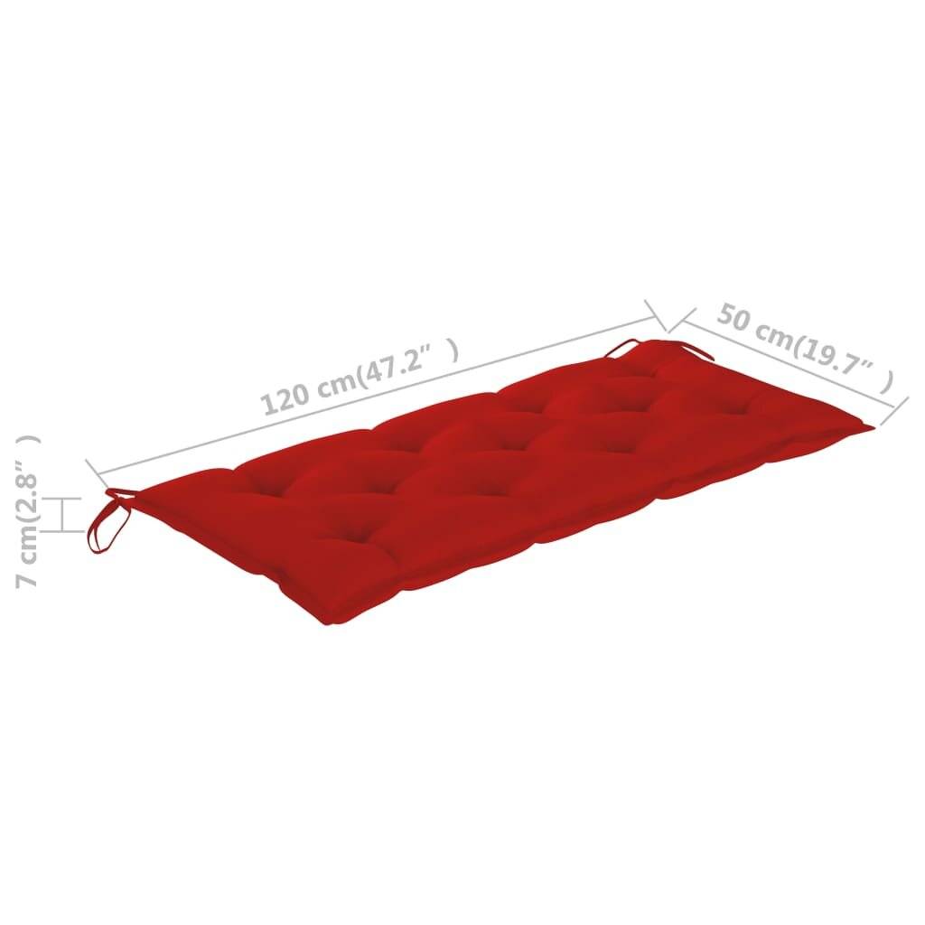 Symbolbild für Gartenbank mit Auflage 120 cm Massivholz Akazie