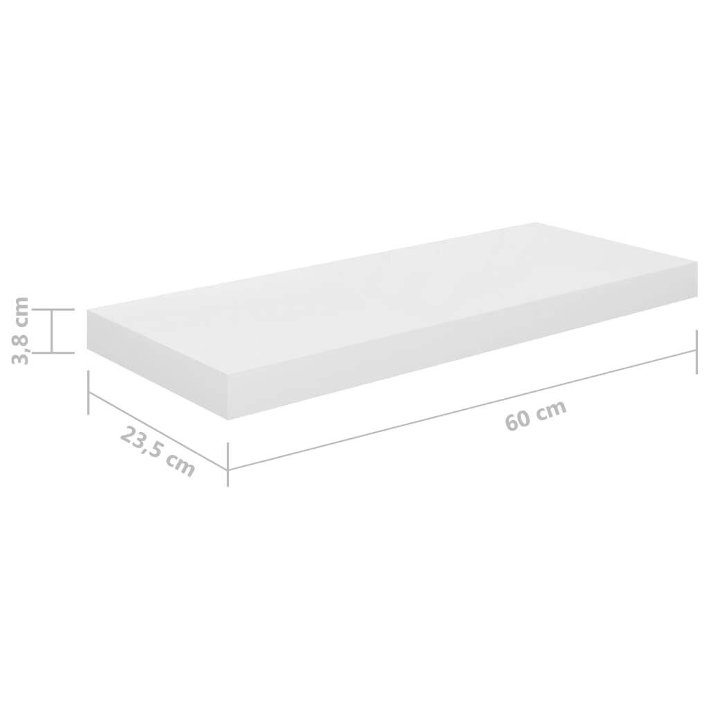 Symbolbild für vidaXL Schweberegal Hochglanz-Weiß 60x23,5x3,8 cm MDF