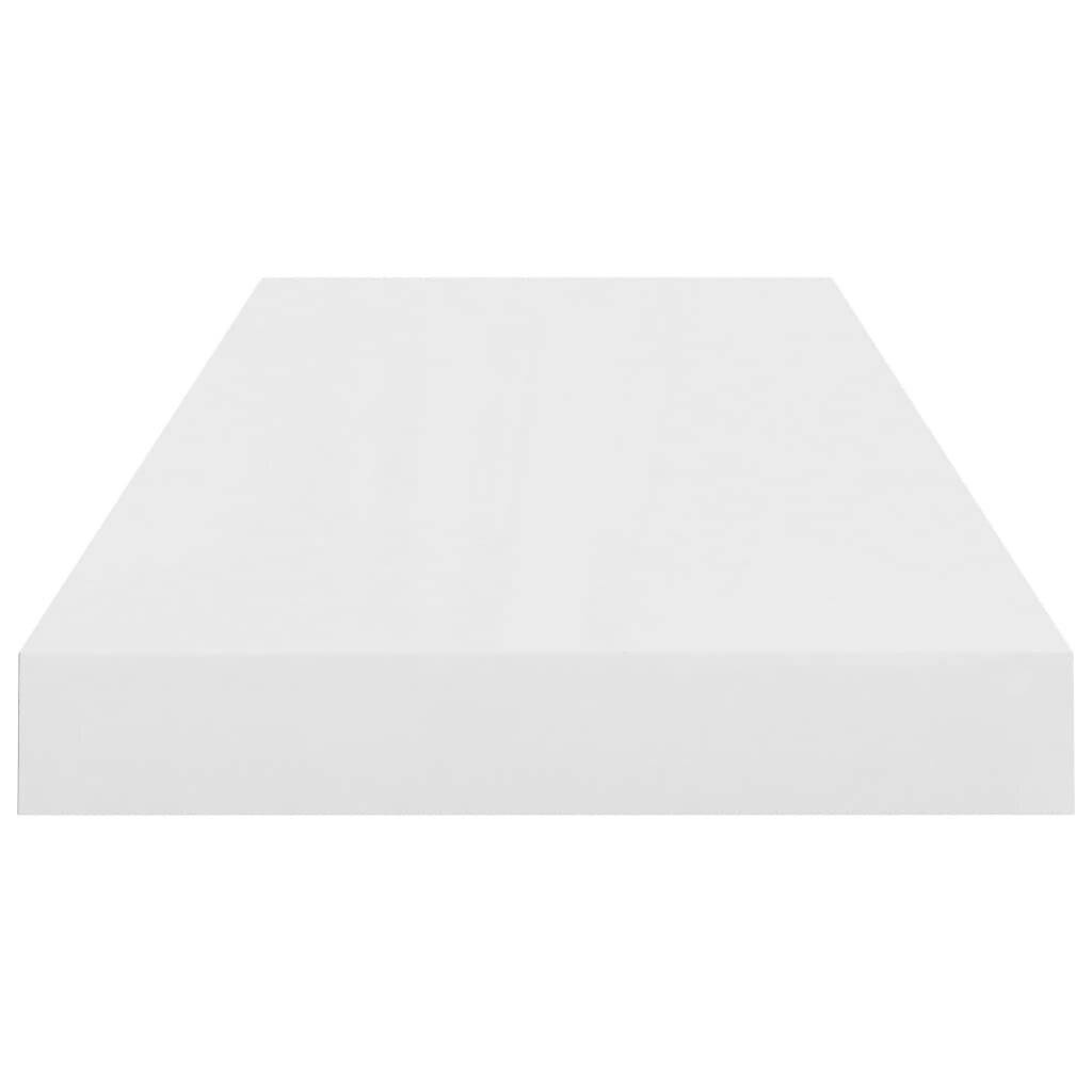 Schwebende Wandregale 4 Stk. Hochglanz-Weiß 60x23,5x3,8cm MDF-5