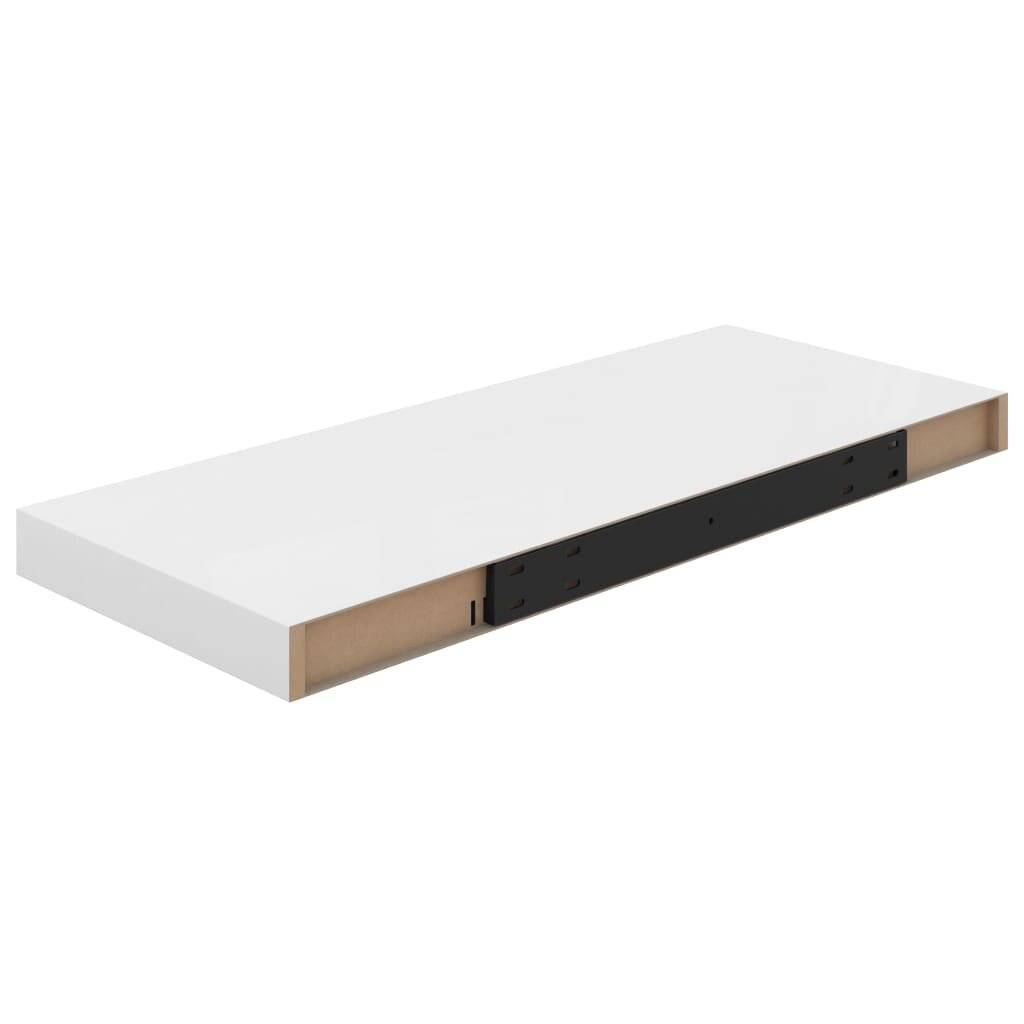 Schwebende Wandregale 4 Stk. Hochglanz-Weiß 60x23,5x3,8cm MDF-6
