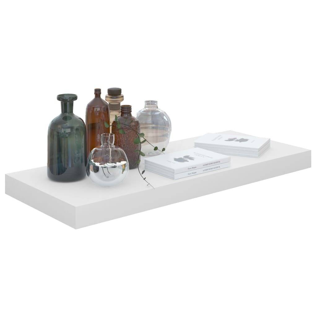 Schwebende Wandregale 4 Stk. Hochglanz-Weiß 60x23,5x3,8cm MDF-2