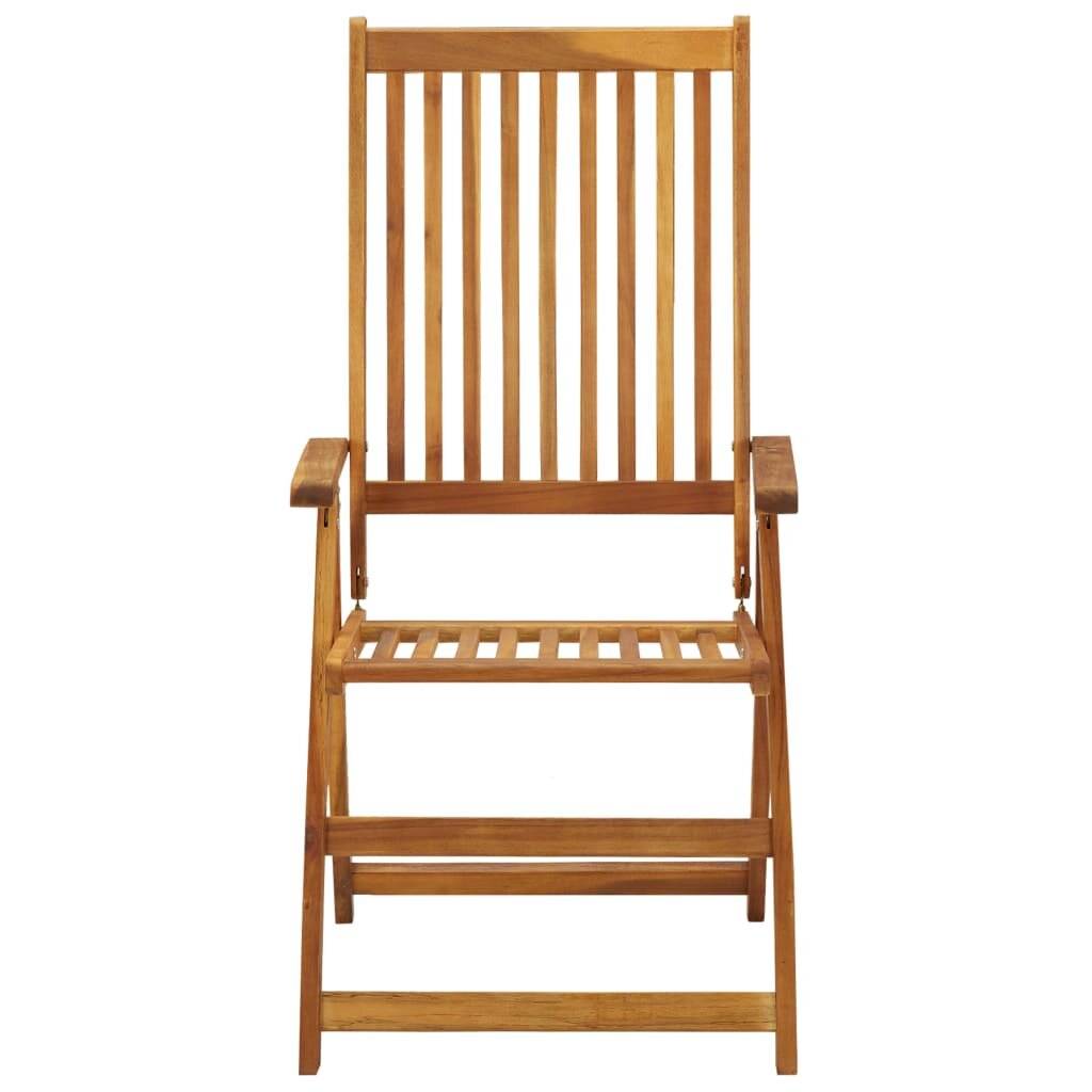 Garten-Liegestühle 2 Stk. mit Kissen Akazie Massivholz-3