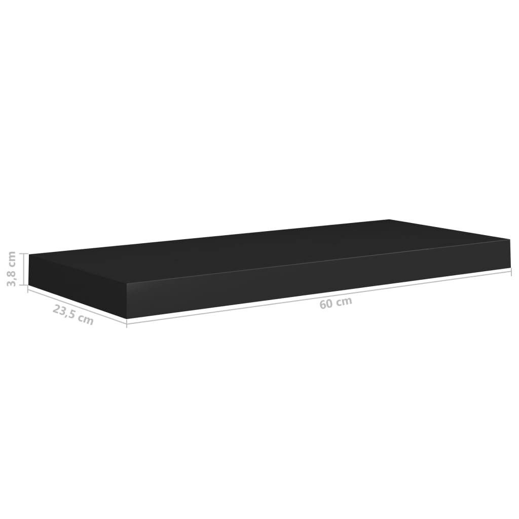 Symbolbild für Wandregale Schwebend 2 Stk. Schwarz 60x23,5x3,8cm MDF