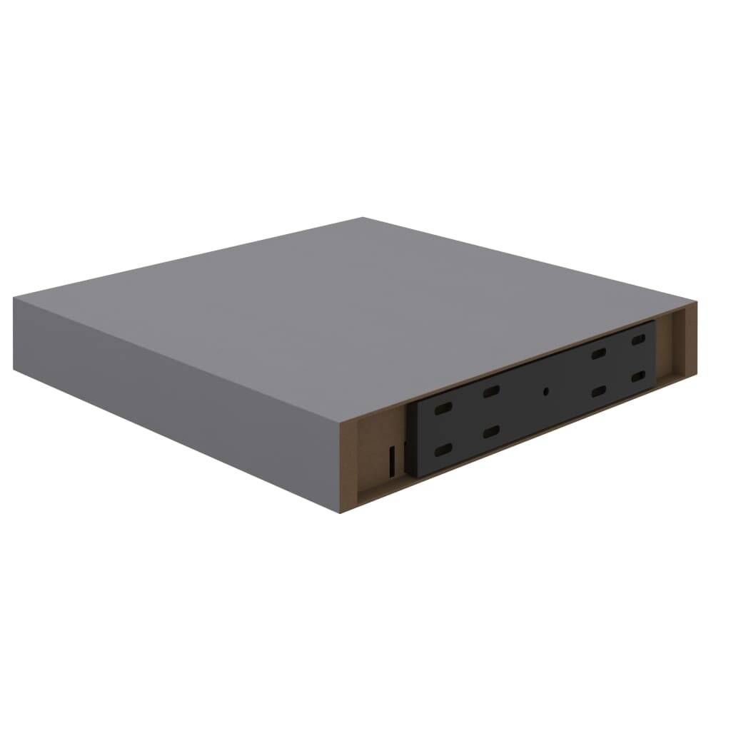 Schwebende Wandregale 2 Stk. Grau 23x23,5x3,8cm MDF-6