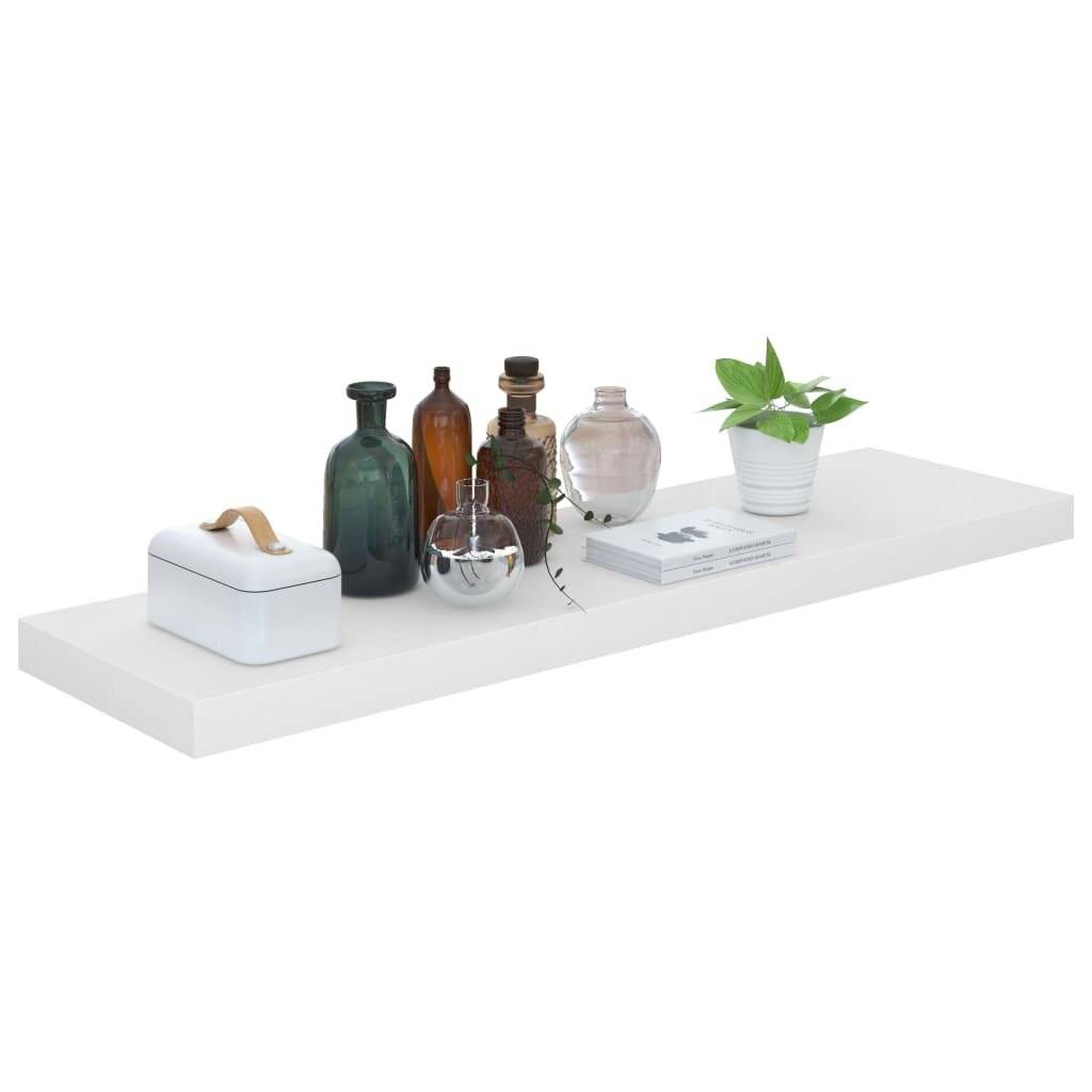 Schwebende Wandregale 2 Stk. Hochglanz-Weiß 90x23,5x3,8cm MDF-2